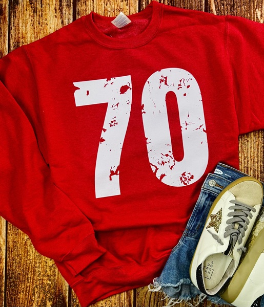 CUSTOM NUMBER FLEECE SWEATSHIRT