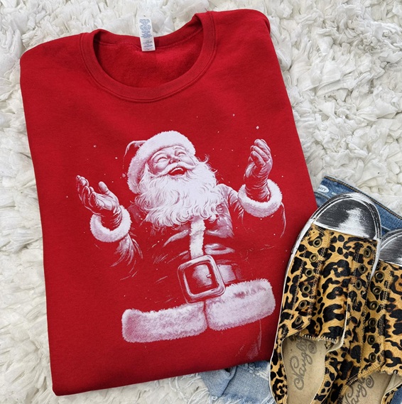 HALF TONE SANTA SWEATSHIRT